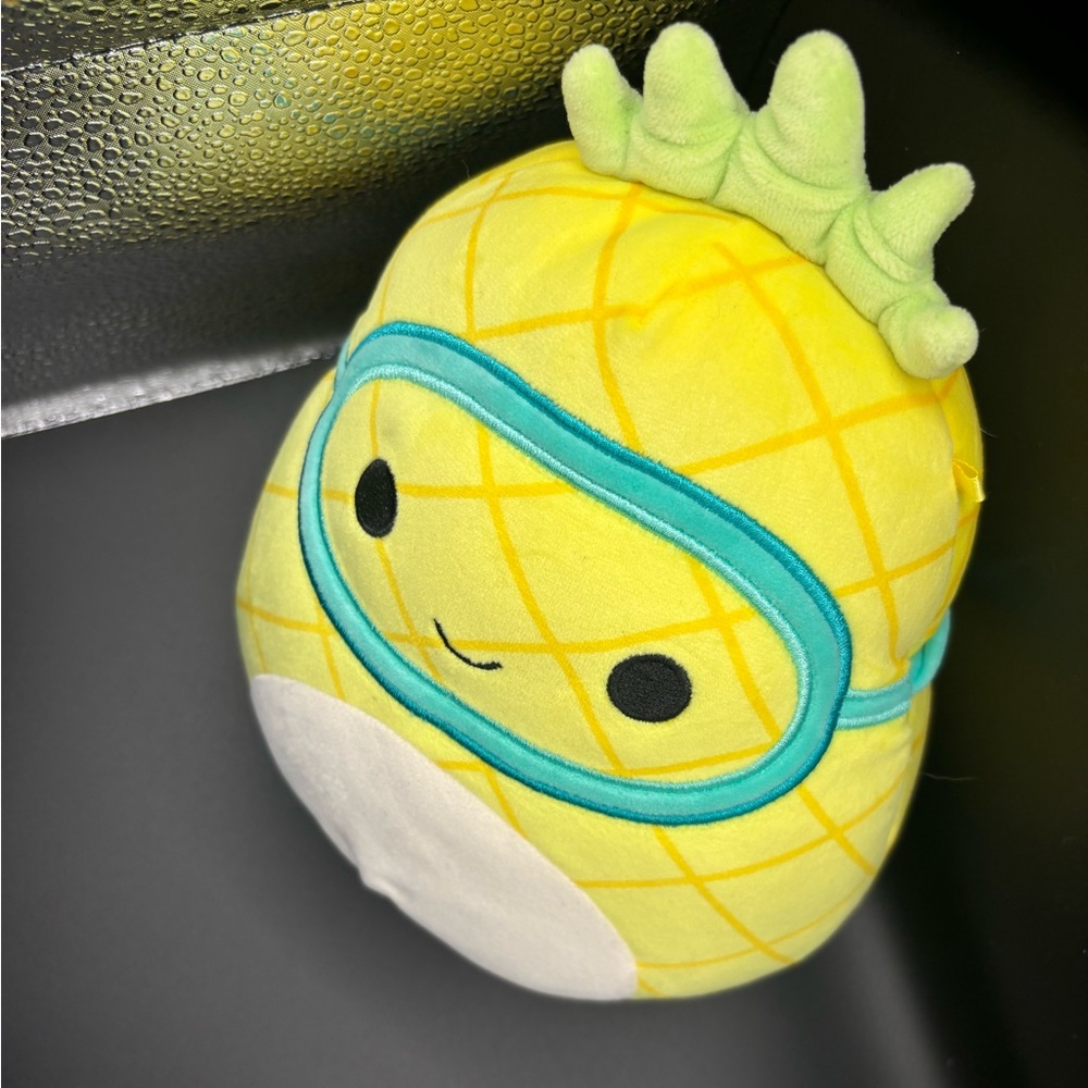 Squishmallows Yellow Pineapple Plush with Green Crown